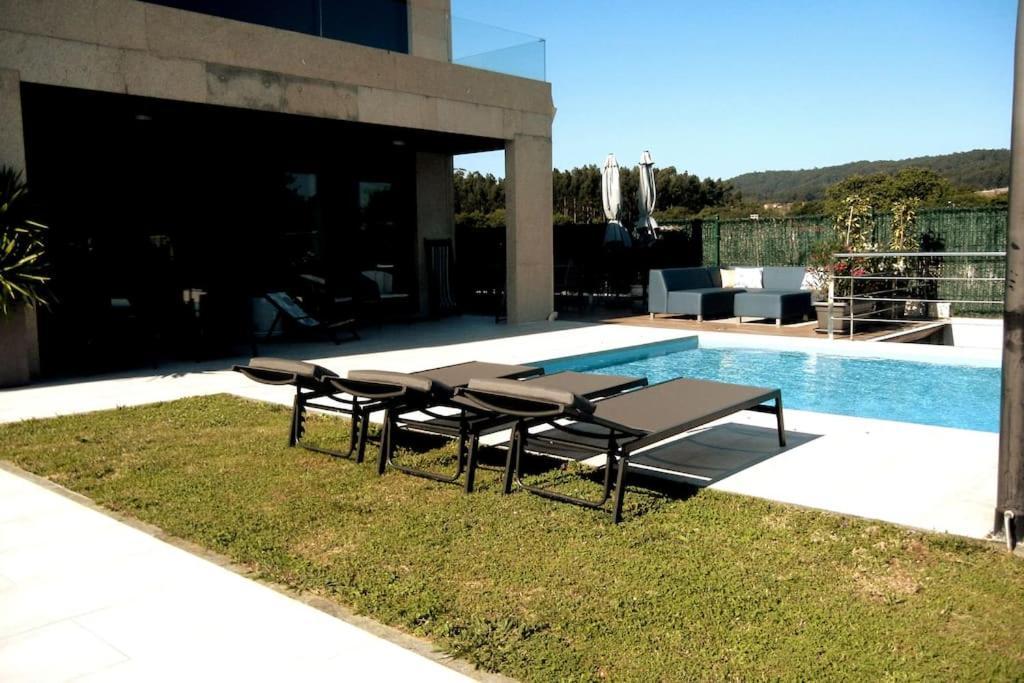 Chalet De Diseno Moderno En Sanxenxo Exteriör bild